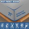 Waterproof Mattress Protector King Size, Breathable Mattress Cover, Fitted Deep Pocket Mattress Pad Cover Stretches up to 21 Inches, Soft Noiseless Bed Cover view 3