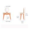 YOUQUEEN Dressing Table Vanity Desk with 2 Drawers, 1 Mirror, 1 Vanity Stool, Girls Desk Dresser Women's Bedroom Bathroom Small Space Dressing Table with Mirror view 2