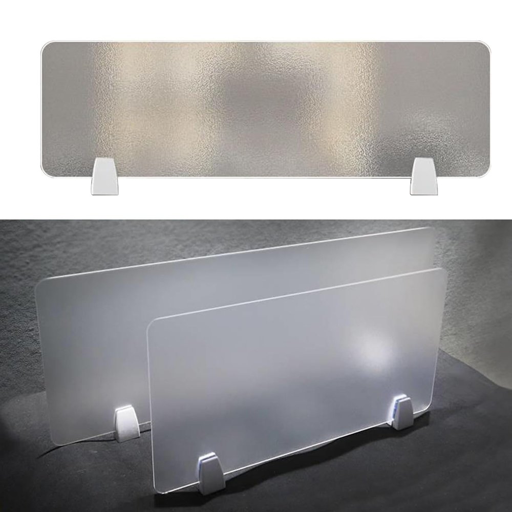 Acoustic Freestanding Desk Divider| Acrylic Noise Reducing Desk Privacy Panel with Clips for Table Standing Sound Proof Dividers Desktop| Home & Office Furniture Partitions(40X30CM/15.7X11.8IN)