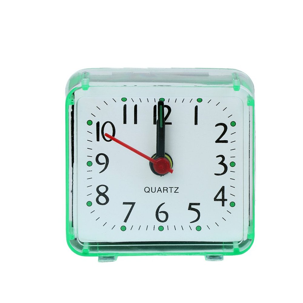 Hxyxbnhno Square Alarm Clock Mute Analog Ticking Battery Operated Clocks for Children Boys Girls Birthday Attachment