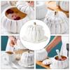 Amosfun 1set Ceramic Pumpkin Bowl Lid Stylish and Practical Soup Dish for Kitchen Decor and Serving Microwave and Dishwasher Safe Cute Pumpkin Design Trim view 4