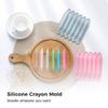 2Pcs 3D Double Tipped 6-Cavity Silicone DIY Crayon Mold Chocolate Pen Mold view 3