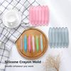 2Pcs 3D Double Tipped 6-Cavity Silicone DIY Crayon Mold Chocolate Pen Mold view 4