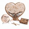Custom Wedding Guest Book Alternative, Clear Heart Frame with Tree Design view 1