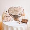 Custom Wedding Guest Book Alternative, Clear Heart Frame with Tree Design view 4