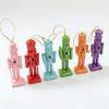 HomeLoft Basics 6 Christmas Nutcracker Ornament Set, 4.9in Wooden Nutcracker Figures Christmas Tree Decoration, Christmas Nutcrackers Decorations Desktop Decoration, A Suit, LJ63695MVCMI8LF7R84 view 4