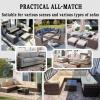 BEITUOPI Patio Sofa Cushion Covers Outdoor Cushion Cover Replacement Couch Chair Seat Cover Furniture Protector(Pp6,1PC_26X26X4INCH) view 2