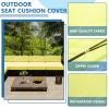 BEITUOPI Patio Sofa Cushion Covers Outdoor Cushion Cover Replacement Couch Chair Seat Cover Furniture Protector(Pp6,1PC_26X26X4INCH) view 3