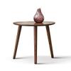HomeLoft Basics (SINGLE) Center Table Low Table 100% Solid Oak Wood Top Plate Desk Pebble Shaped Natural Wooden Coffee Table Desk Work from Home Easy to Assemble, Walnut view 1