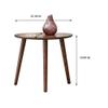 HomeLoft Basics (SINGLE) Center Table Low Table 100% Solid Oak Wood Top Plate Desk Pebble Shaped Natural Wooden Coffee Table Desk Work from Home Easy to Assemble, Walnut view 3