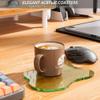 Acrylic Coaster Decorative Plates,Green Bar Drink Coaster, Clear Cloud Shape Coffee Cup Coaster, Perfect for Tabletop Protection and Accessories Display.(Green view 2
