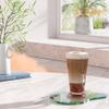 Acrylic Coaster Decorative Plates,Green Bar Drink Coaster, Clear Cloud Shape Coffee Cup Coaster, Perfect for Tabletop Protection and Accessories Display.(Green view 4
