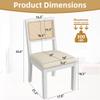 Westice Rattan Dining Chairs Set of 2, Farmhouse Natural Dining Room Chairs with Upholstered Cushion, Wood Armless Chairs for Kitchen/Restaurant, White view 3