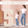 4FT Light Up Numbers, Marquee Numbers 4 Feet Tall Giant Number 45 Mosaic Big Number Sign for 45th Birthday Party Backdrop Anniversary Decorations, Pre-Cut Large Frame 45 view 2