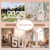 4FT Light Up Numbers, Marquee Numbers 4 Feet Tall Giant Number 45 Mosaic Big Number Sign for 45th Birthday Party Backdrop Anniversary Decorations, Pre-Cut Large Frame 45 view 4