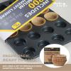 Bake Choice Mini Muffin Pan includes 200 Natural Cupcake Liners, Mini Cupcake Pans Nonstick 24 Cup, Muffin Tin, Carbon Steel Baking Supplies view 2