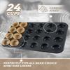 Bake Choice Mini Muffin Pan includes 200 Natural Cupcake Liners, Mini Cupcake Pans Nonstick 24 Cup, Muffin Tin, Carbon Steel Baking Supplies view 3