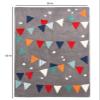 FIBERFUSION Flags Designer Carpet Fur Rugs for Children's Room Bedroom Living Room Microfiber Rugs Modern Interior Carpets Grey (Size, 7x10) view 2