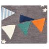 FIBERFUSION Flags Designer Carpet Fur Rugs for Children's Room Bedroom Living Room Microfiber Rugs Modern Interior Carpets Grey (Size, 7x10) view 4
