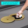 zktoermn Countertop Waste ChuteSwing Trash Can LidRound Recessed Counter Top CoverBrushed Surface Trash Grommetfor Office, Restaurant, Restroom(Gold,D-22cm) view 2