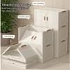 SPXMQSS Storage Boxes with Lids Large, Stacking Storage Boxes Front Opening, Foldable Storage Box Plastic Storage Bins whit Wheels for Bedrooms, Living Rooms, Kitchens view 2