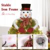 Lewondr Christmas Tree Topper Hat Projector, Snowman Hat Tree Topper with Snowflake Projector Light, Decorative Elf Hat Tree Topper for Xmas Tree New Year Holiday Party Winter Home Decoration, White view 3