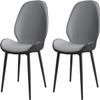 OZSSLJJ 2-piece dining chair, wear-resistant tech fabric seat backrest(C,Black feet) view 1
