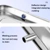 Drain Pan for Portable Ac Unit Stainless Steel Round Corner Thickened Air Conditioner Water Tray, with Drain Pipe, for Air Conditioner External Unit(840 * 330mm) view 4