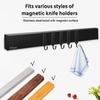 23 Inch knife magnetic strip with 4 hooks & Additional 5 hooks view 4