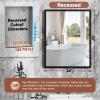 BOHMIROO 24x30 Inch Medicine Cabinet Mirror Black Bathroom Cabinet with Vanity Mirror Recessed Medicine Cabinet Surface Mount Matte Aluminum Vanity Mirror with Storage Cabinet view 2