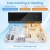 RELAX4LIFE Wifi Enabled Mini Split AC/Heating System, 12000BTU Ductless Air Conditioner & Heater w/Heat Pump, Remote, Cools up to 750 Sq.Ft, Installation Kit, 22 SEER2 208-230V Inverter Split AC Unit view 2
