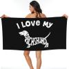 Byoblu I Love My Daschund Beach Towel Absorbent Bath Towel Quick Dry Towel Oversized Super 27.5"X55" view 2