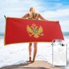 Byoblu Flag of Montenegro Beach Towel Absorbent Bath Towel Quick Dry Towel Oversized Super 27.5"X55" view 1