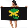 Byoblu Flag of Jamaica Fist Power Beach Towel Absorbent Bath Towel Quick Dry Towel Oversized Super 31.5"X63" view 2