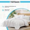 HLC.ME Lorenzo - 3 Piece Full Queen Size Quilt Set, Lightweight Queen Bedspread Coverlet Set (Full/Queen, White) view 3