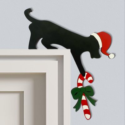 2025 New Metal Christmas Door Toppers Decor, Top Door Frame Corner Sign Decorations, Funny Holiday Home Frame Decor Party Ornament Windows Walls DIY Craft Christmas Wall Signs for Home Decor