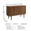 Signature Design by Ashley Lyncott Contemporary 2-Door Dining Server with Fixed Shelf and Felt-Lined Drawers, Light Brown view 3