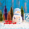 4PCS Artificial Mini Christmas Tree, Tabletop Small Fake Xmas Tree with Wooden Base for Home Winter Christmas Holiday Party Office Desktop Decoration (Orange) view 2