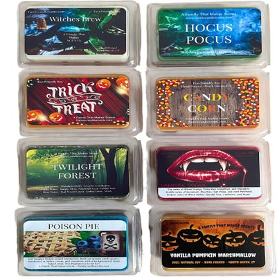 Halloween Soy Wax Melts - Pet Friendly - Eco-Friendly - Hand-Poured - Scented Wax Tarts- Choose Your Scent. Max Scent. (Hocus Pocus)
