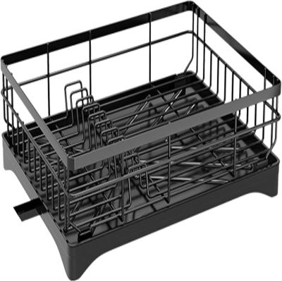 BMPAALN Dish Drying Rack,Large Dish Drying Rack Sink Caddy Kitchen Sink Organizer, Sponge Holder with Removable Drip Tray for Countertop Dish Soap Holder Dispenser Brush Holde,(C)