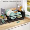BMPAALN Dish Drying Rack,Large Dish Drying Rack Sink Caddy Kitchen Sink Organizer, Sponge Holder with Removable Drip Tray for Countertop Dish Soap Holder Dispenser Brush Holde,(C) view 2