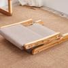 RhLLvJ Legless Tatami Folding Chair-Portable Floor Chair for Living Room & Bedroom-Comfortable Cushion-Folding Meditation Floor Seating(D) view 3