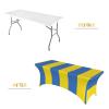 DRTGEDS Ukrainian Flag 6ft Rectangle Table Cloth Oblong Table Cover Fitted Stretch Polyester Table Covers view 4