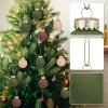 24 Pcs Velvet Christmas Balls Flocked Christmas Tree Hanging Ornaments Shatterproof Hanging Balls Decorations for Xmas Tree Family Holiday Party Home Decor (Brown, Green, Beige, 3.15 inch) view 3