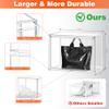 1 Pack Acrylic Boot Shoe Box Size 15, X-Large Handbag Organizer for Closet Storage Bins with Magnetic Lid Clear Acrylic Box for Sneaker, Hat, Book, Cosmetic, Figures, Collectibles, Purse Display Case view 2