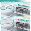 HapiRm Multifunctional Sponge Holder with Unique M-Shaped, Two Installation Methods Kitchen Sink Organizer, Rustproof Stainless Steel Sink Caddy -Black2-Pack view 3