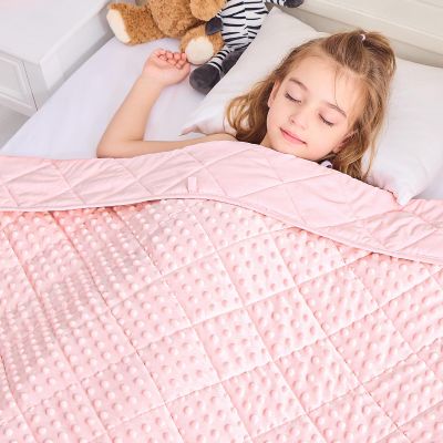 yescool Pink Weighted Blanket 5 Pounds, Blanket Gifts for Girls, Small Weighted Throw Blankets Washable Heavy Blankets, Winter Weighted Comforter for 40-70lbs, 36 * 48in