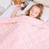 yescool Pink Weighted Blanket 5 Pounds, Blanket Gifts for Girls, Small Weighted Throw Blankets Washable Heavy Blankets, Winter Weighted Comforter for 40-70lbs, 36 * 48in view 1