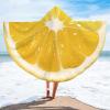 CiauCh Fruit Poncho Bath Towel,Beach Towel with Hood,Changing Towel Robe for Adults Men Women,Water Absorbent Wetsuit Change Poncho for Surfing Swimming(Yellow,150x130) view 2