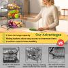 3 Tier Wire Baskets with 2 Banana Hangers, Detachable Countertop Fruit Vegetable Basket for Pantry Organization and Storage, Kitchen Counter Basket Stand for Storage Potato Onion Bread Snack Veggie view 2